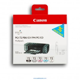 Canon PGI-72 pack 5 unidades (B/PC/PM/G/T) original