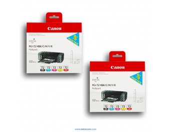 Canon PGI-72 2x pack 5 unidades (BM/C/M/Y/R) original