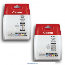 Canon CLI-581 2x pack 4 unidades original
