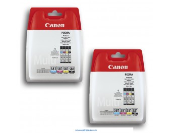Canon CLI-581 2x pack 4 unidades original