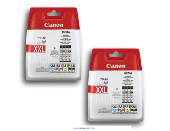 Canon CLI-581 XXL 2x pack 4 unidades original