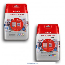 Canon CLI-571 2x pack photo value 4 unidades original