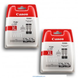 Canon 570 XL 2x pack 2 unidades negro original