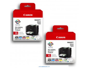 Canon PGI-2500 XL 2x pack 4 colores original