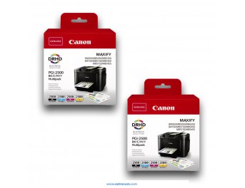 Canon PGI-2500 2x pack 4 colores original