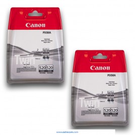 Canon PGI-520BK 2x pack 2 unidades negro original