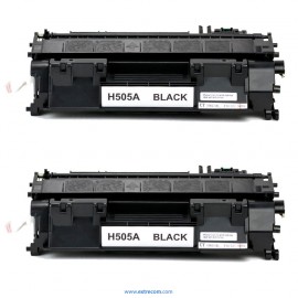 HP 05A pack 2 unidades negro compatible