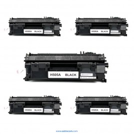 pack 5 tóner compatible para hp 05a