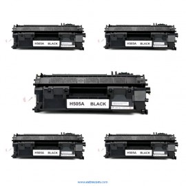 HP 05A pack 5 unidades negro compatible