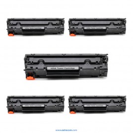 HP 35A pack 5 unidades negro compatible