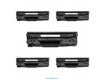 pack 5 tóner compatible para hp 36a