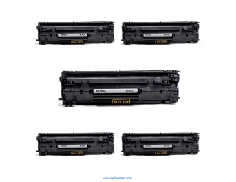 pack 5 tóner compatible para hp 83a