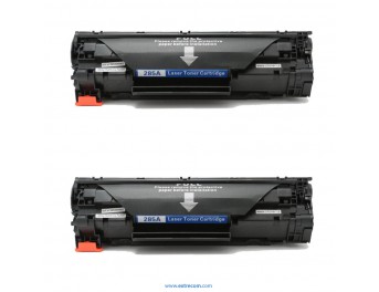 pack 2 tóner compatible para hp 85a