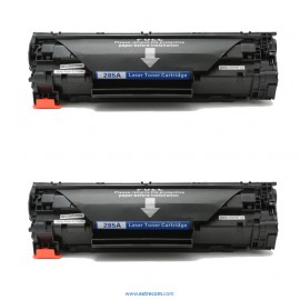pack 2 tóner compatible para hp 85a