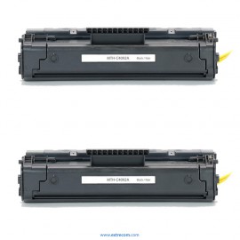 pack 2 tóner compatible para hp 92a