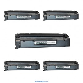 pack 5 tóner compatible negro para hp 13a