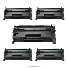 pack 5 tóner compatible para hp 26a