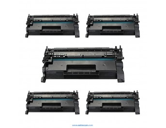 pack 5 tóner compatible para hp 26a