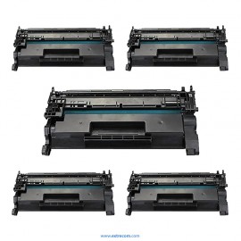 HP 26A pack 5 unidades negro compatible