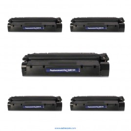 pack 5 tóner compatible negro para hp 13x