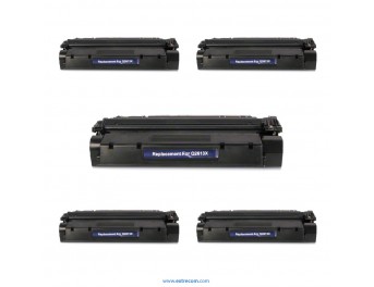 pack 5 tóner compatible negro para hp 13x