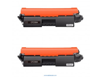pack 2 t&oacute;ner compatible negro para hp 30