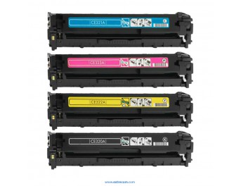 pack 4 tóner compatible para hp 128a