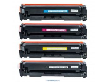 pack 4 tóner compatible para hp 201x