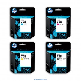 HP 728 pack 4 colores original (40-69ml)