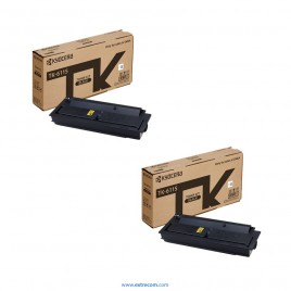 Kyocera TK-6115 pack 2 negro original