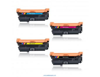 pack 4 tóner compatible para hp 504a