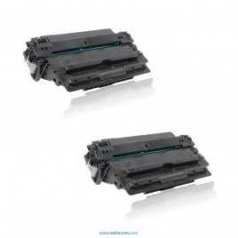 HP 14A pack 2 unidades negro compatible