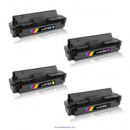 HP 410X pack 4 colores compatible