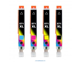 Canon 571 XL pack 4 colores compatible