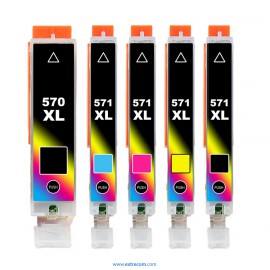 Canon CLI-571/PGI-570 XL pack 5 colores compatible