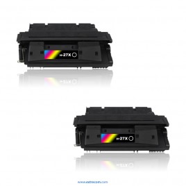 pack 2 tóner compatible para hp 27x