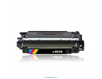 tóner compatible negro para hp 653x