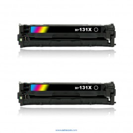 HP 131X pack 2 unidades negro compatible