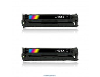 pack 2 tóner compatible negro para hp 131x