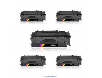 pack 5 tóner compatible para hp 80x