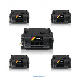 pack 5 tóner compatible para hp 81x