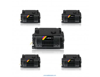 pack 5 tóner compatible para hp 81x