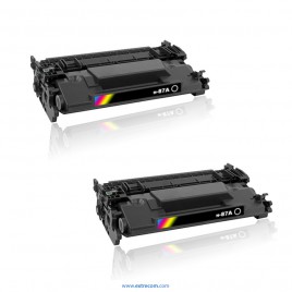HP 87A pack 2 unidades negro compatible