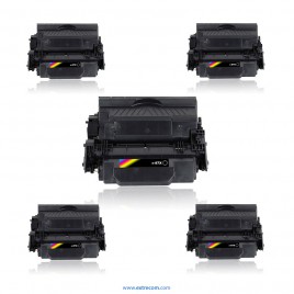 pack 5 tóner compatible negro para hp 87x