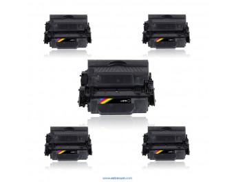 pack 5 tóner compatible negro para hp 87x