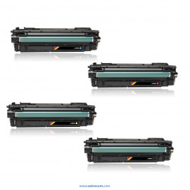 pack 4 tóner compatible para hp 655a