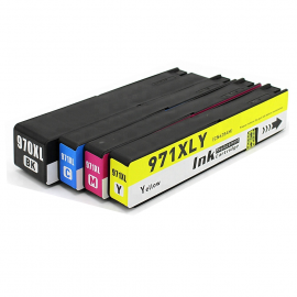 Pack de cartuchos de tinta compatible con HP 970/971XL