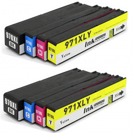 HP 970/971 XL pack 8 colores compatible 
