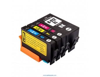 Pack de cartuchos de tinta compatible con HP 912 XL