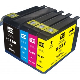 Pack de cartuchos de tinta compatible con HP 932 XL